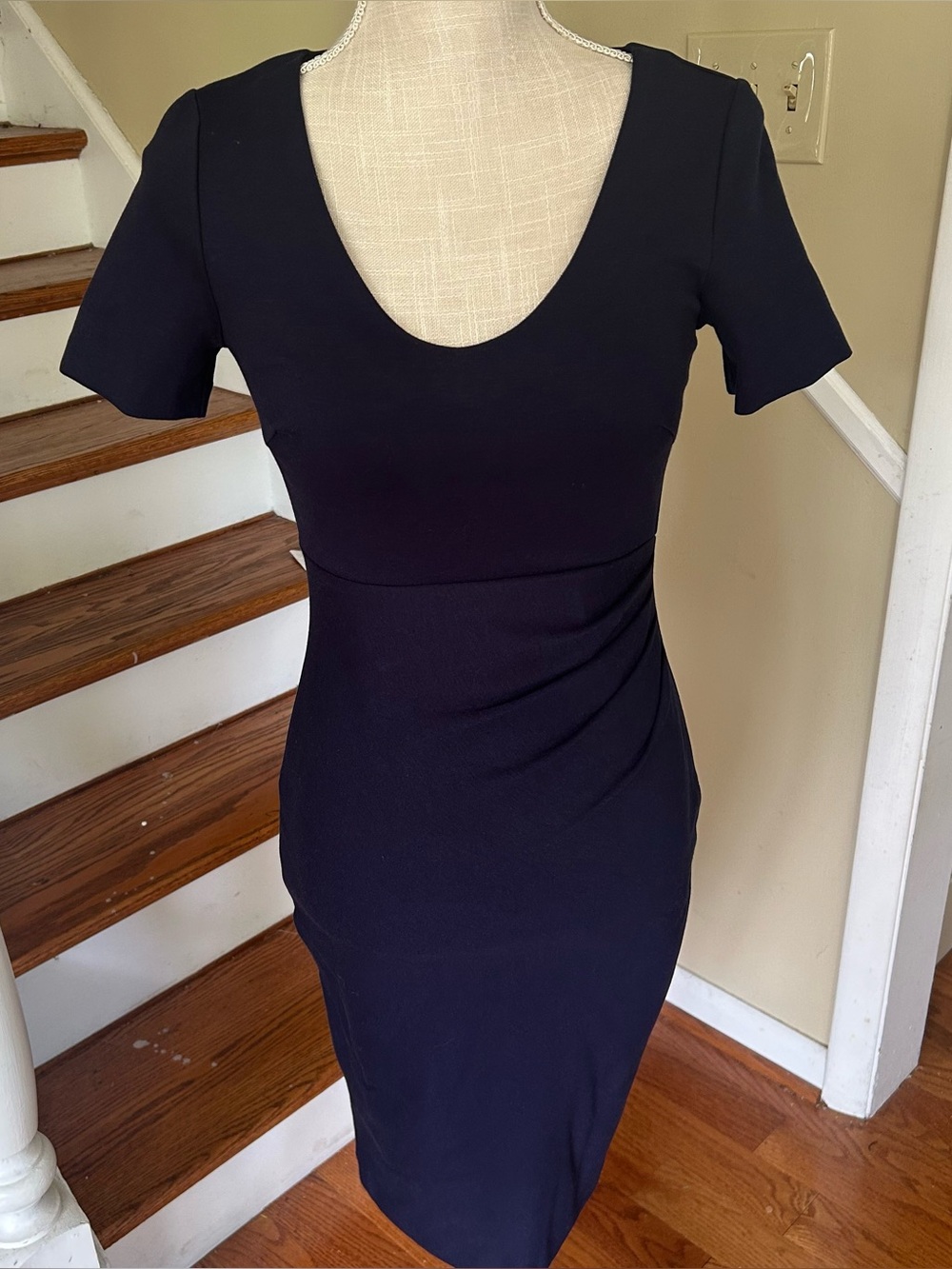 NWOT Boden Honor Ponte Sheath Pencil Dress Corpcore Officecore Cinched Navy 2P